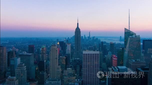 曼哈顿城市景观时间流逝视频