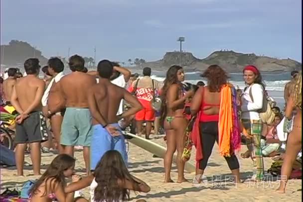 在里约热内卢伊帕内玛海滩视频
