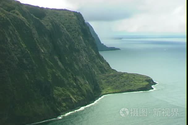 海海岸上空大悬崖视频