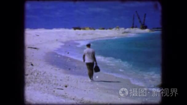 海洋海滩珊瑚礁石视频