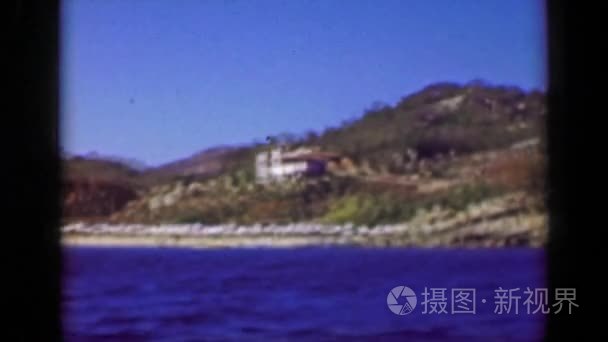 海洋观别墅豪宅物业的悬崖视频
