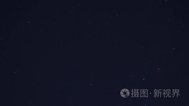 夜间星空时间流逝视频