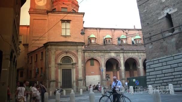 Bologna  Italy-circa 2016: View to the famous Asinelli and Garis