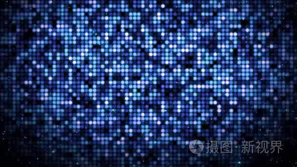 无缝的抽象花纹光纤蓝色洪水灯模式发光和闪烁中 4 k 空间背景超高清循环