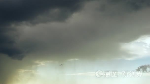 暴风雨的乌云与阳光循环视频