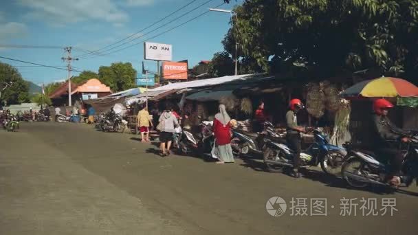 巴厘岛市场街北视频