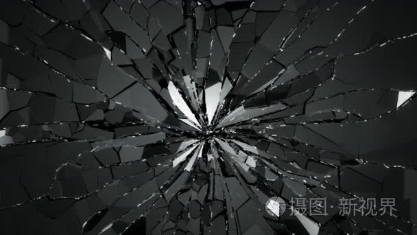 玻璃破碎和破解视频
