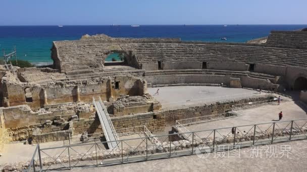 考古遗址的古罗马圆形剧场视频