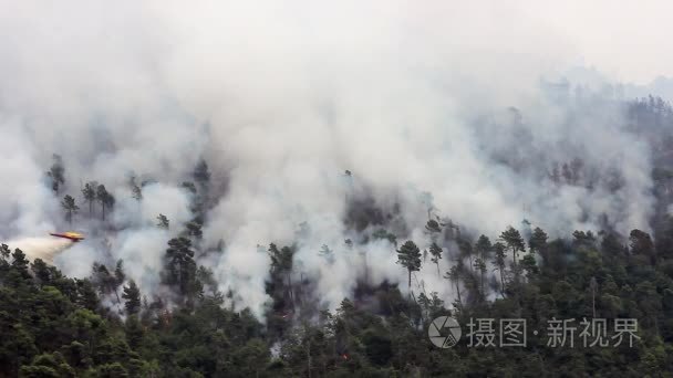 森林火灾直升机水滴视频