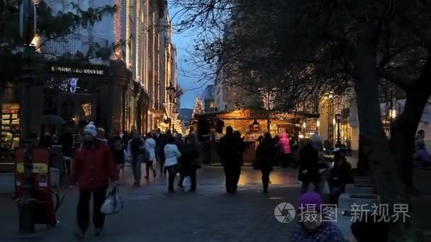 欧洲圣诞节布达佩斯视频