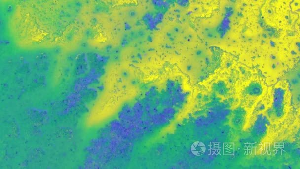 花饰植物的涂料视频