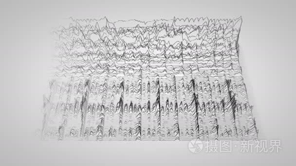 计算机生成的声音波形图表视频