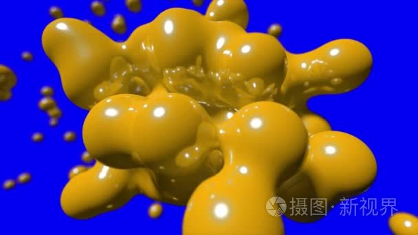 Blob 浮动抽象科技生物液体血液化学漆背景环 4 k