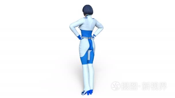 3d cg 渲染的超级女人