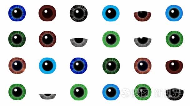 很多的眼睛视频素材