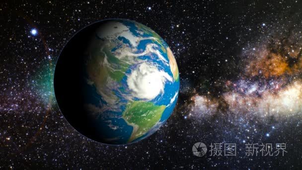 行星地球在宇宙中视频