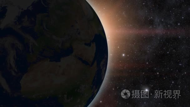 行星地球在宇宙中视频