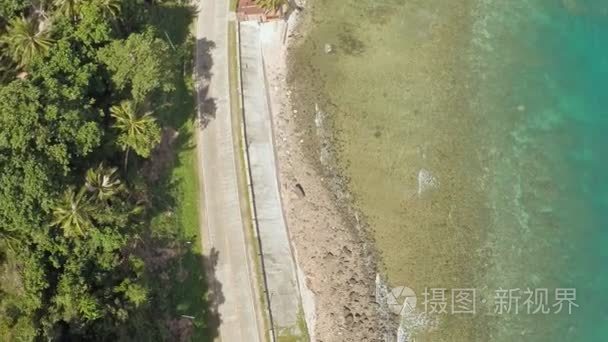 菲律宾海岸曲折的道路视频