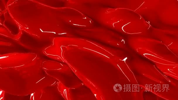 红色的塑胶漆液循环背景视频