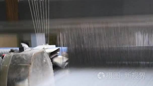 纺织工厂机器人和机器视频