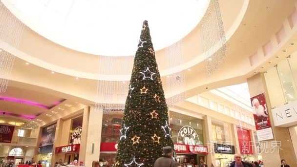 人们在圣诞节前购物视频