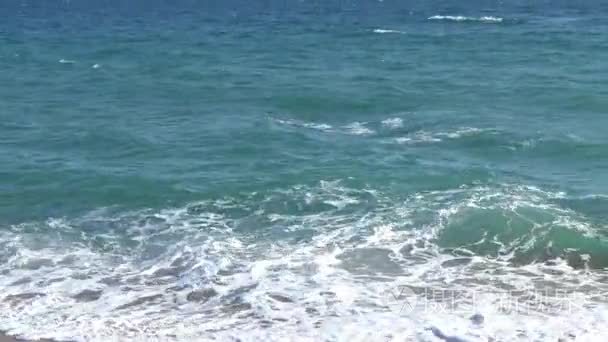 慢动作沙滩海浪视频