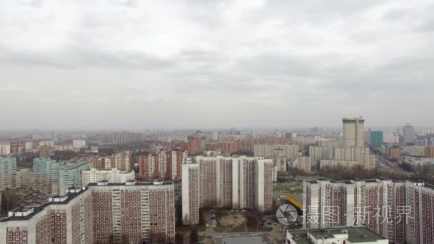 莫斯科的景观，如住宅区，鸟瞰图