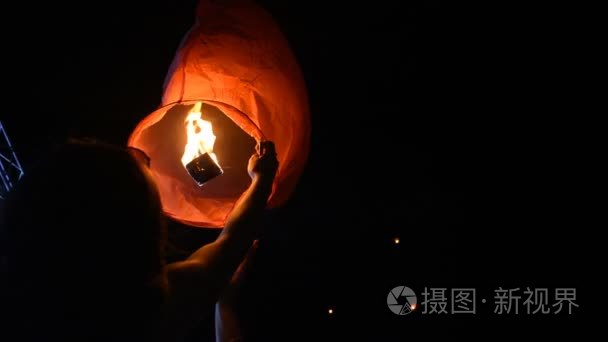 消防中国灯笼发射视频