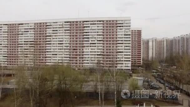 在莫斯科的住宅小区鸟瞰图