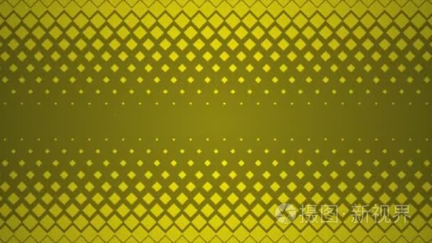 黄重复方形图案设计背景视频