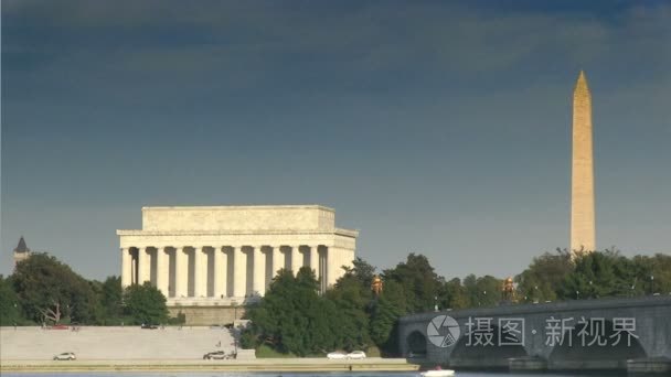 林肯纪念堂和华盛顿纪念碑视频