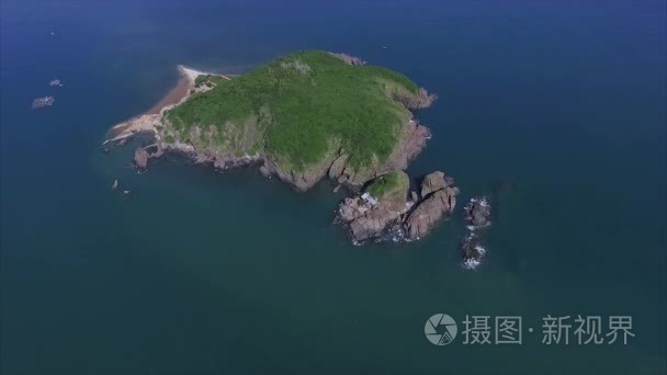 海小热带岛屿的鸟瞰图