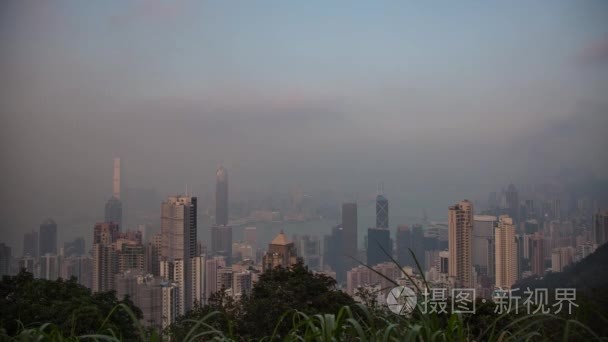 时间推移香港日到晚高峰在香港