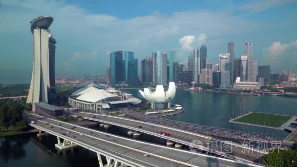 城市天际线，滨海湾，新加坡
