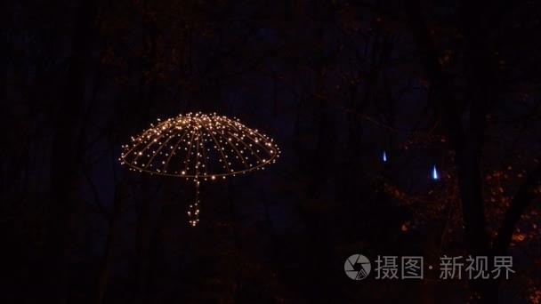 与夜间灯光夜景视频