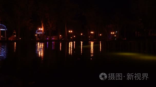 与夜间灯光夜景视频