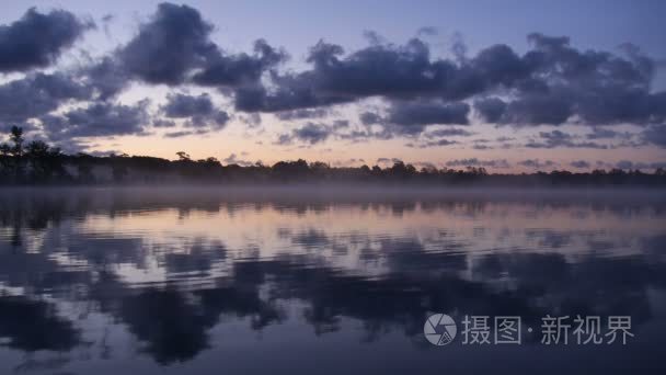 在加拿大的一个湖泊的多彩视图视频