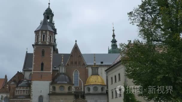 在克拉科夫的瓦韦尔王宫大教堂视频