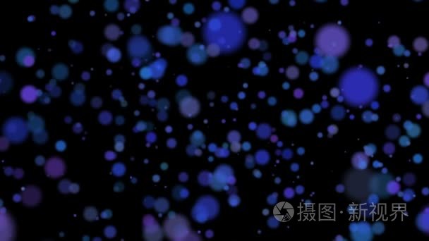 蓝色粒子运动视频