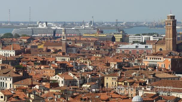 在意大利的威尼斯城全景图视频