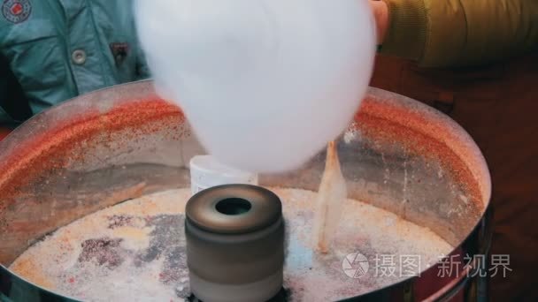 棉花糖在慢动作的制作视频