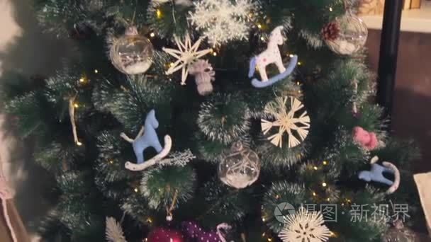 冬季圣诞家庭装饰视频