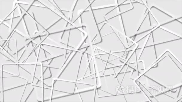 抽象的灰色科技方块视频动画视频