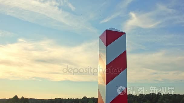 波兰边界邮政背景天空云彩视频