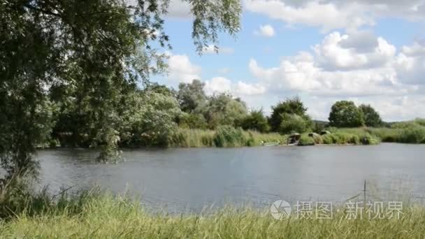 Group of fisher men on Havel river (Brandenburg Germany)