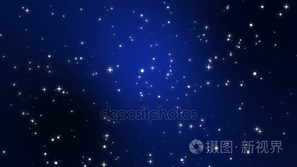 夜空中的星星动画充满视频