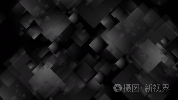 黑色正方形科技视频动画视频