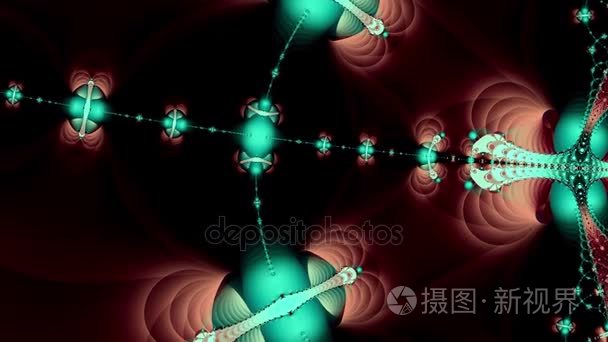 运动和变化的分形空间中的对象视频