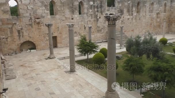 土耳其古代宫殿的庭院视频
