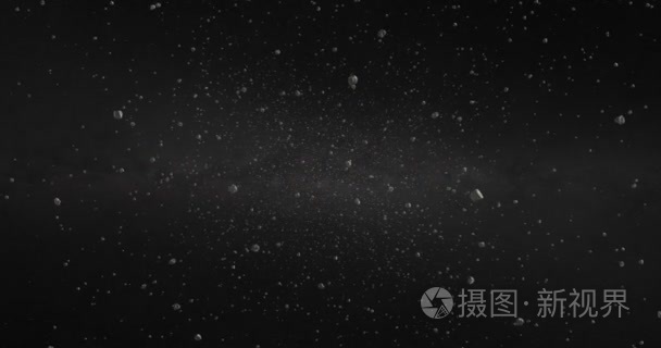 穿越小行星或陨石的字段视频